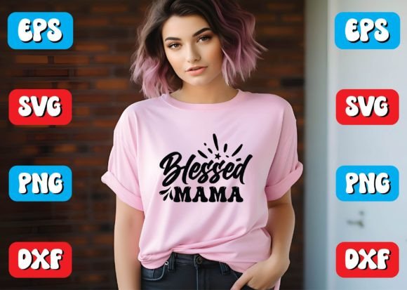 Blessed Mama Svg Design: A Versatile Graphic for Local Crafts