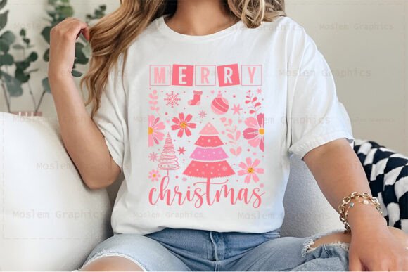 Boho Pink Merry Christmas SVG: A Festive Graphics Gem for Crafts