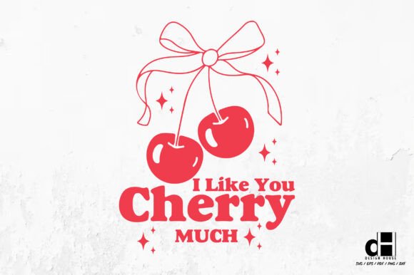 Cherry Valentine SVG PNG: A Unique Graphics Asset for Crafts