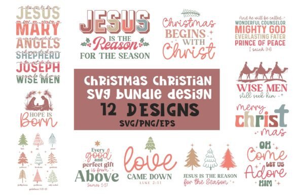 Christmas Christian SVG Bundle: Perfect for Crafts & Graphics