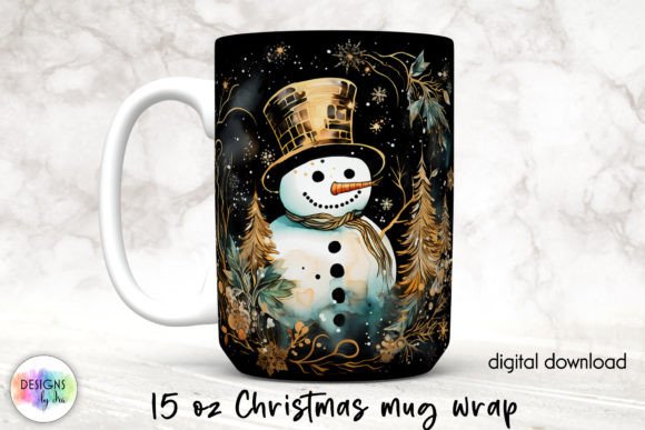 Christmas Snowman Holiday Mug Wrap: A Graphics Gem for Crafts