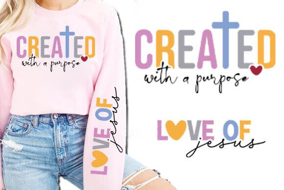 Created with a Purpose Jesus Sleeve SVG for Crafts