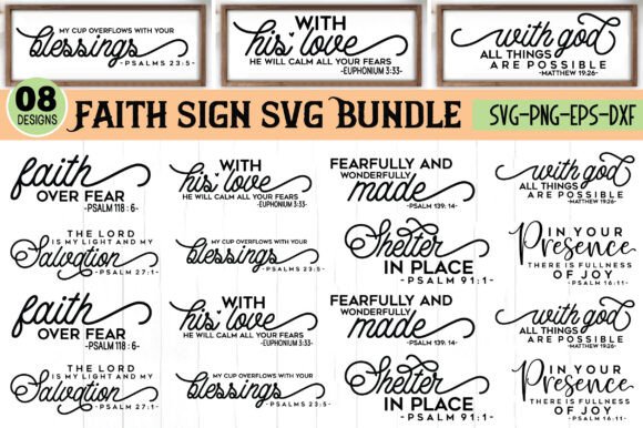 Faith Sign SVG Bundle: Perfect for Crafts and Graphics