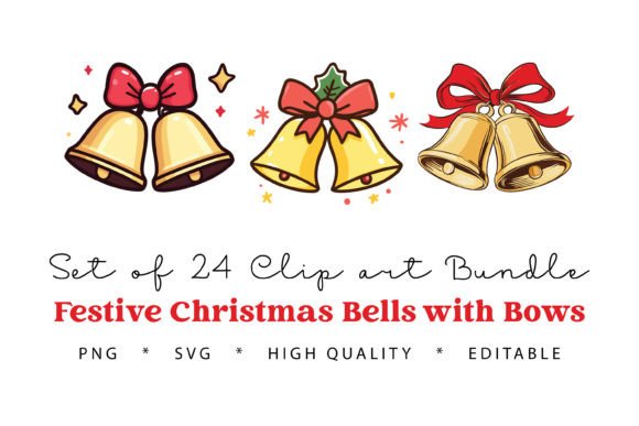 Festive Christmas Bells with Bows: A Graphics and Crafts Review