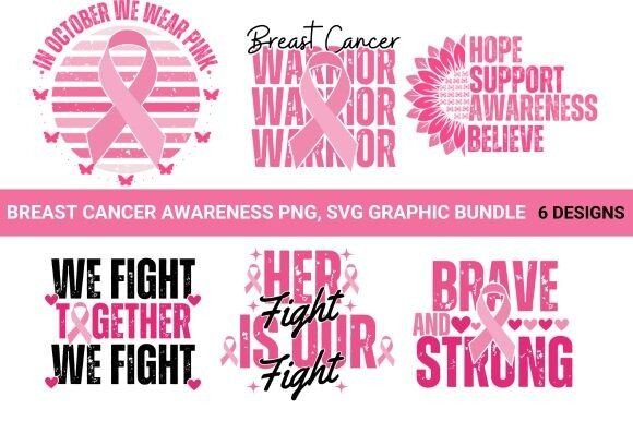 High-Quality Breast Cancer Awareness Graphics for Crafts