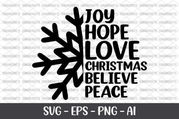 Review: Joy Hope Love Believe Peace SVG for Graphics and Crafts