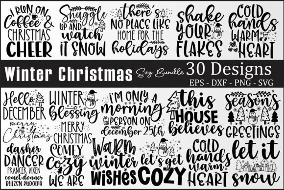 Winter Christmas SVG Bundle for Creative Crafts and Graphics